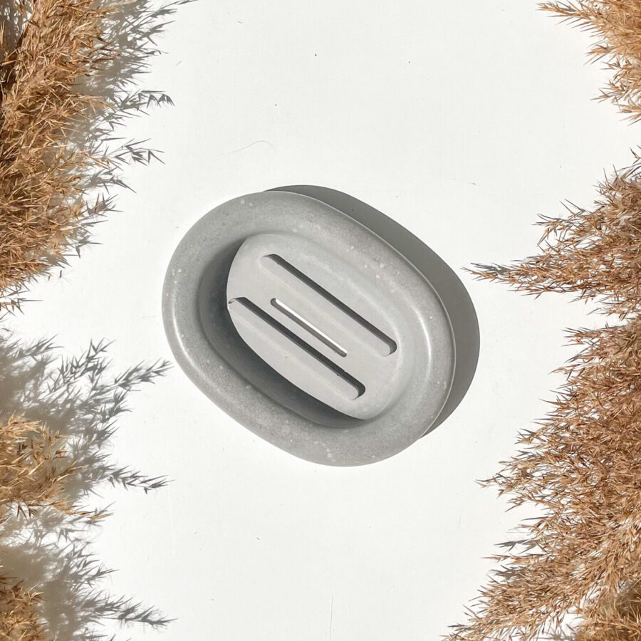 OLWEN - Porte savon ovale en béton