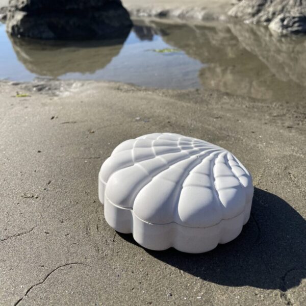 LANZAROTE -  Boîte coquillage en béton Blanc – Image 3