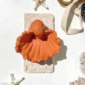 TÉNÉRIFE -  Coupelle coquillage en béton Terracotta